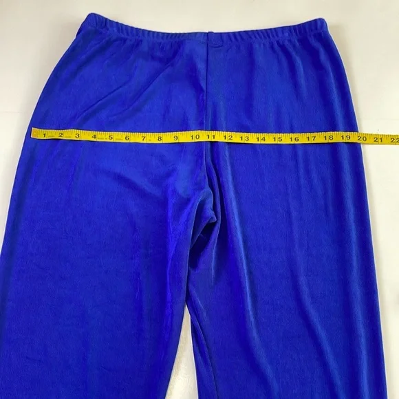 NWT Chico’s Travelers Elastic Waistband Pull On Pants Size L Royal Blue Straight - Picture 13 of 16